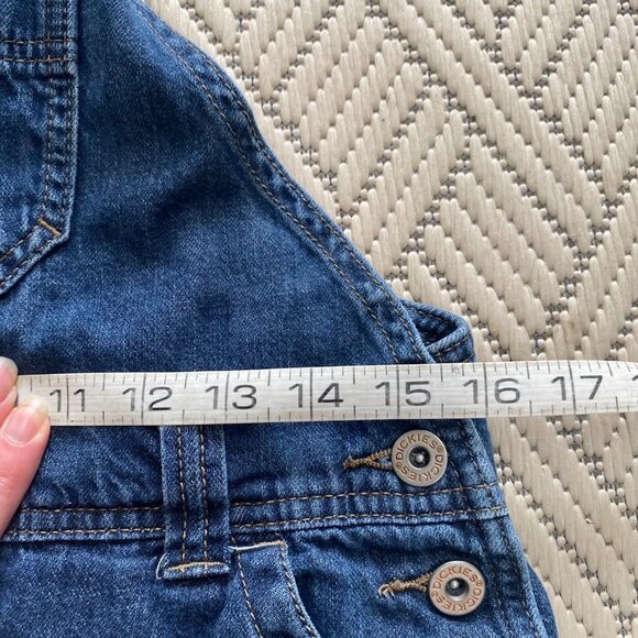 Dickies Youth Kids Denim Carpenter Overalls Size XS Medium Wash Work Farm Paint - Picture 10 of 11